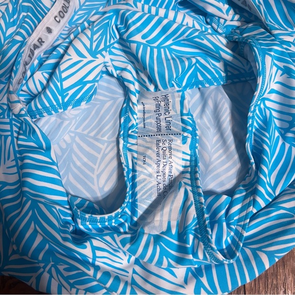 Coolibar Women's Big Wave Swim Beach Skort in Blue Paradise Palm Sz XL UPF 50 - Picture 8 of 15